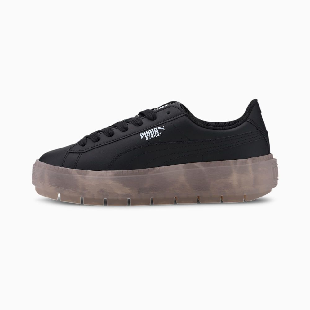 Puma Platform Trace Translucent Női Sportcipő - Fekete/Rózsaszín ( Hungary - DQCZN8053 )